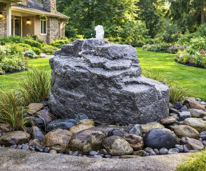 Bubbling rock fountain